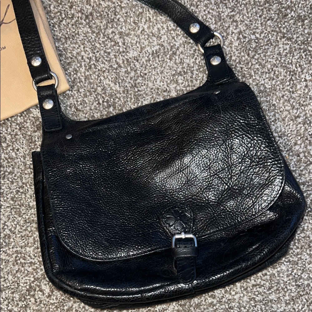Patricia Nash Black Saddle Bag with Embossed Leather London Model - Picture 5 of 8